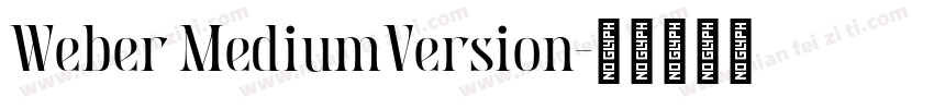 Weber MediumVersion字体转换